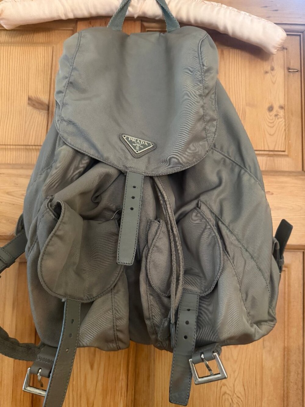 Prada Nylon Backpack Khaki Green - Picture 2 of 6